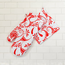 Load image into Gallery viewer, Paisley Cotton Oven Mitt / Pot Holder Set 4 Pack (5 Colors)