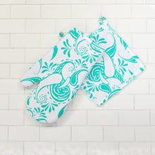 Load image into Gallery viewer, Paisley Cotton Oven Mitt / Pot Holder Set 4 Pack (5 Colors)