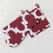 Load image into Gallery viewer, Trellis Cotton Oven Mitt / Pot Holder Set 4 Pack