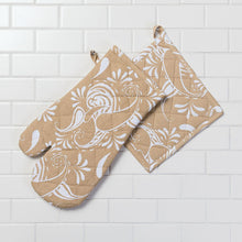 Load image into Gallery viewer, Paisley Cotton Oven Mitt / Pot Holder Set 4 Pack (5 Colors)