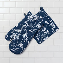 Load image into Gallery viewer, Paisley Cotton Oven Mitt / Pot Holder Set 4 Pack (5 Colors)