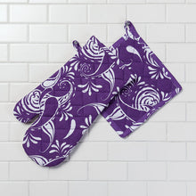 Load image into Gallery viewer, Paisley Cotton Oven Mitt / Pot Holder Set 4 Pack (5 Colors)