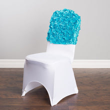Load image into Gallery viewer, Satin Banquet Rosette Chair Cap