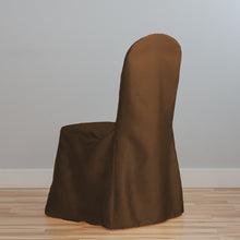 Load image into Gallery viewer, Satin Banquet Chair Cover Chocolate