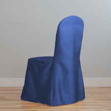 Load image into Gallery viewer, Satin Banquet Chair Cover Navy Blue