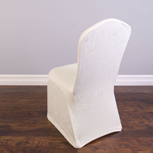 Load image into Gallery viewer, Rose Embossed Stretch Banquet Chair Cover (5 Colors)