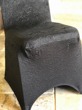 Load image into Gallery viewer, Rose Embossed Stretch Banquet Chair Cover (5 Colors)