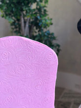 Load image into Gallery viewer, Rose Embossed Stretch Banquet Chair Cover (5 Colors)