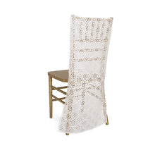 Load image into Gallery viewer, Daisy Sheer Chiavari Chair Cover White