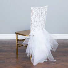 Load image into Gallery viewer, Floral Lace Tutu Chiavari Chair Cover (2 Colors)