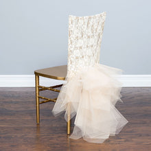 Load image into Gallery viewer, Floral Lace Tutu Chiavari Chair Cover (2 Colors)