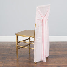 Load image into Gallery viewer, Chiffon Chiavari Chair Cover Strawberry Ice