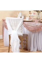 Load image into Gallery viewer, Curly Willow Chiffon Chiavari Chair Cover Copper