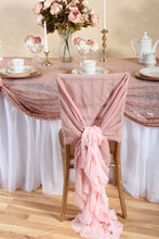 Load image into Gallery viewer, Curly Willow Chiffon Chiavari Chair Cover Copper