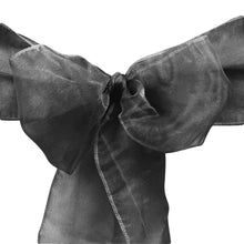 Load image into Gallery viewer, Organza Sash Black (10 Pack)