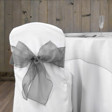 Load image into Gallery viewer, Organza Sash Charcoal (10 Pack)