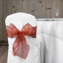 Load image into Gallery viewer, Organza Sash Chocolate (10 Pack)