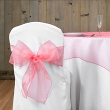 Load image into Gallery viewer, Organza Sash Coral (10 Pack)