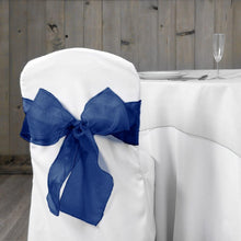 Load image into Gallery viewer, Organza Sash Navy Blue (10 Pack)
