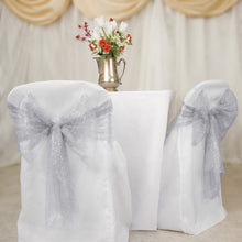 Load image into Gallery viewer, Metallic Web Mesh Chair Cover Sash/Runner 10/Pack (5 Colors)