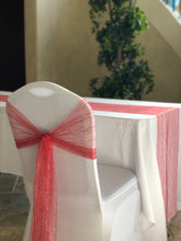 Load image into Gallery viewer, Metallic Web Mesh Chair Cover Sash/Runner 10/Pack (5 Colors)