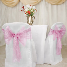 Load image into Gallery viewer, Metallic Web Mesh Chair Cover Sash/Runner 10/Pack (5 Colors)