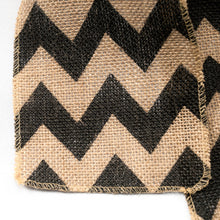 Load image into Gallery viewer, Daily Sale: 6 in. X 104 in. Chevron Burlap Sash Charcoal