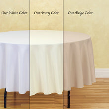 Load image into Gallery viewer, Bargain 90 In. Round Polyester Tablecloth Beige