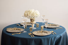 Load image into Gallery viewer, 132 in. Round Shantung Silk Tablecloth (7 Colors)