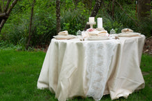 Load image into Gallery viewer, 132 in. Round Shantung Silk Tablecloth (7 Colors)