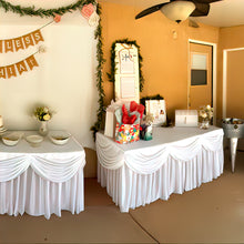 Load image into Gallery viewer, 8 ft. Drape Chiffon All-In-1 Tablecloth/Pleated Skirt (8 Colors)
