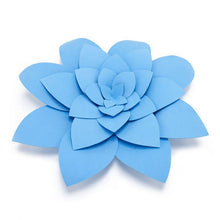 Load image into Gallery viewer, 15 in. Blue Foam Camellia Wallflower