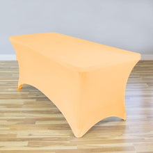 Load image into Gallery viewer, 6 ft. Rectangular Stretch Tablecloth Gold