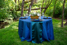 Load image into Gallery viewer, 108 in. Round Shantung Silk Tablecloth (8 Colors)