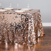Load image into Gallery viewer, 88 X 154 in. Rectangular Payette Sequin Tablecloth (7 Colors)
