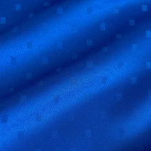 Load image into Gallery viewer, 90 in. Round Square-Point Damask Tablecloth Royal Blue