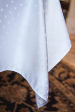 Load image into Gallery viewer, 60 X 126 in. Rectangular Square-Point Damask Tablecloth