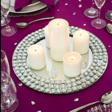 Load image into Gallery viewer, Glass Beaded Mirror Charger Plate 4/Pack