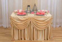 Load image into Gallery viewer, 6 ft. Drape Chiffon All-In-1 Tablecloth/Pleated Skirt (8 Colors)