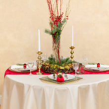 Load image into Gallery viewer, 132 in. Round Shantung Silk Tablecloth (7 Colors)