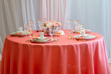 Load image into Gallery viewer, 132 in. Round Shantung Silk Tablecloth (7 Colors)