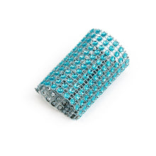 Load image into Gallery viewer, Crystal Napkin Ring Turquoise 10/Pack