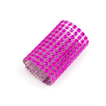 Load image into Gallery viewer, Crystal Napkin Ring Fuchsia 10/Pack