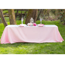 Load image into Gallery viewer, 90 X 156 in. Rectangular with Round Corners Polyester Tablecloth