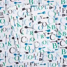 Load image into Gallery viewer, 20 X 20 in. Chef Print Cotton Napkins 4/Pack (3 Colors)