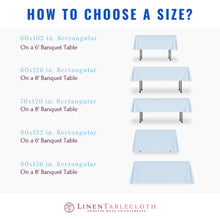 Load image into Gallery viewer, 90 X 156 in. Rectangular with Round Corners Polyester Tablecloth
