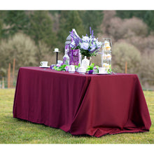Load image into Gallery viewer, 90 X 132 in. Rectangular with Round Corners Polyester Tablecloth