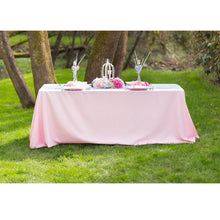 Load image into Gallery viewer, 90 X 132 in. Rectangular with Round Corners Polyester Tablecloth