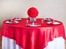 Load image into Gallery viewer, 72 in. Square Pintuck Overlay