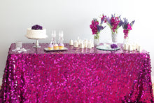Load image into Gallery viewer, 88 X 154 in. Rectangular Payette Sequin Tablecloth (7 Colors)